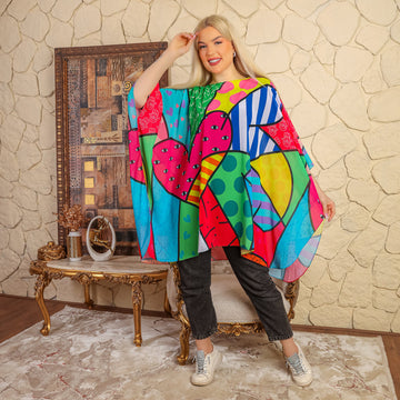 بونشو شيفون - Chiffon Poncho