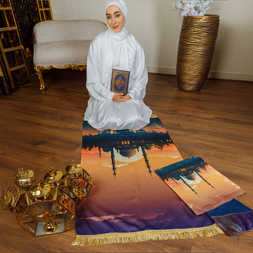 سجادة صلاة + شنطة توت باج (مطبوع)
