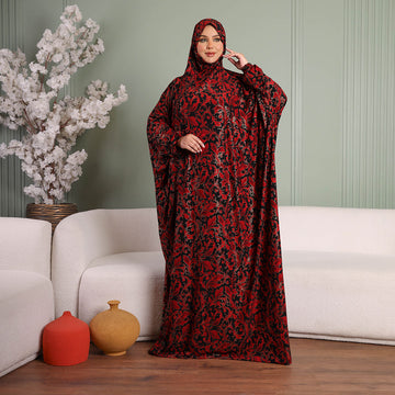 ثوب صلاة چيرسيه كويتي- مطبوع مع غطاء الرأس
