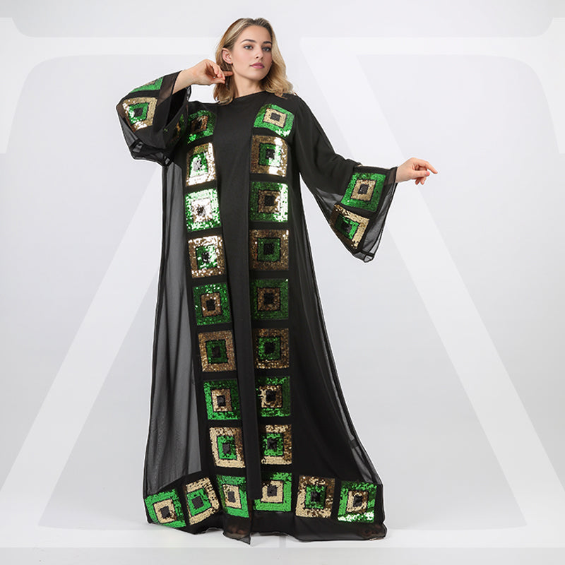 قفطان عربي شيفون - تطريز