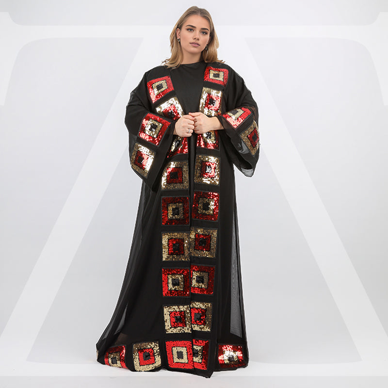 قفطان عربي شيفون - تطريز