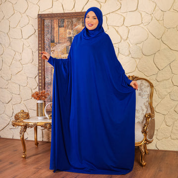 ثوب صلاة بحريني - ساده عملي مع غطاء الرأس