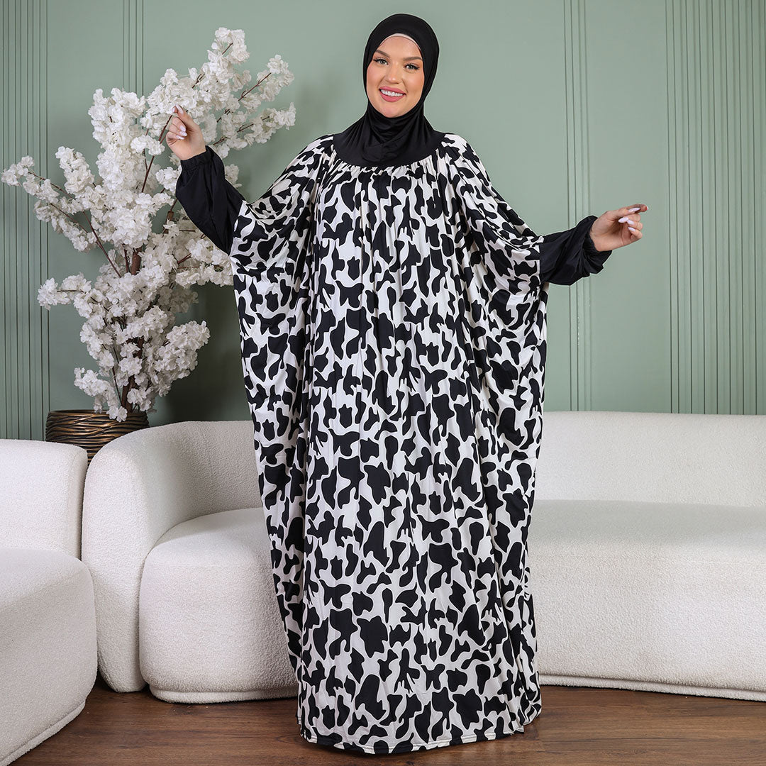 jersey prayer dress One-Piece Prayer Dress & Abaya with attached Hijab