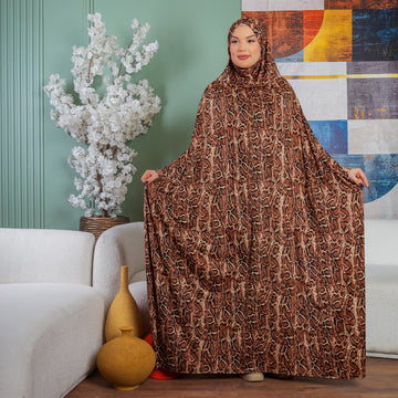 ثوب صلاة چيرسيه كويتي- عملي مع غطاء الرأس