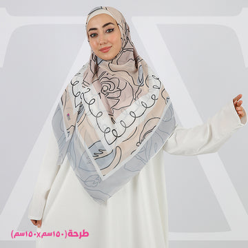 Square Chiffon Scarf - Printed