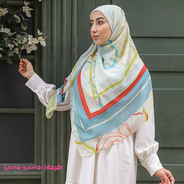 Square Chiffon Scarf - Printed