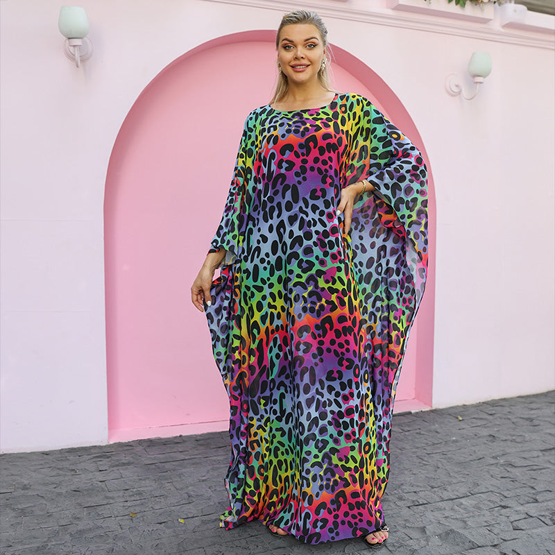 چلابية دبي شيفون - مطبوع