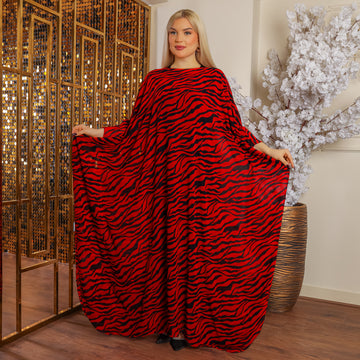Dubai Chiffon Jalabiya- Printed