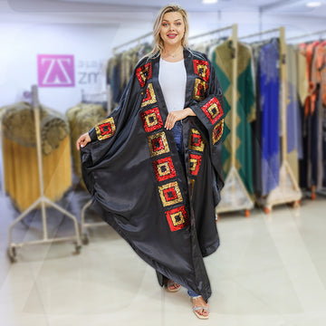 قفطان دبي حرير ستان - تطريز