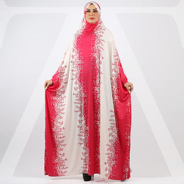 ثوب صلاة چيرسيه كويتي- عملي مع غطاء الرأس