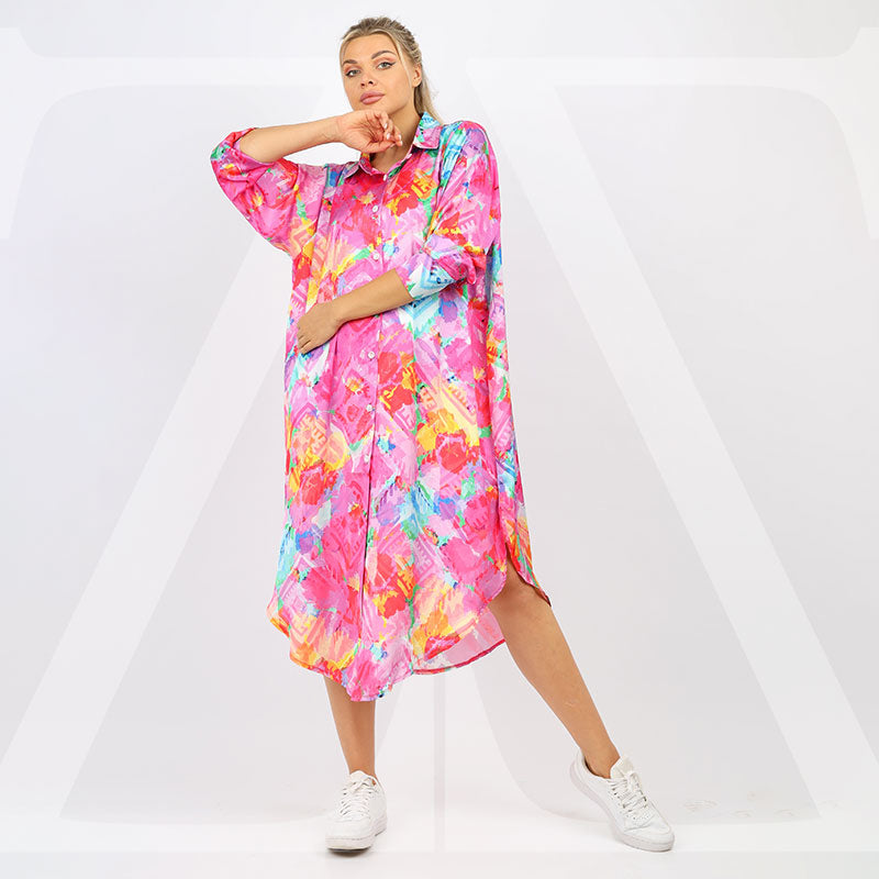 بلوزة حرير ستان- مطبوعة