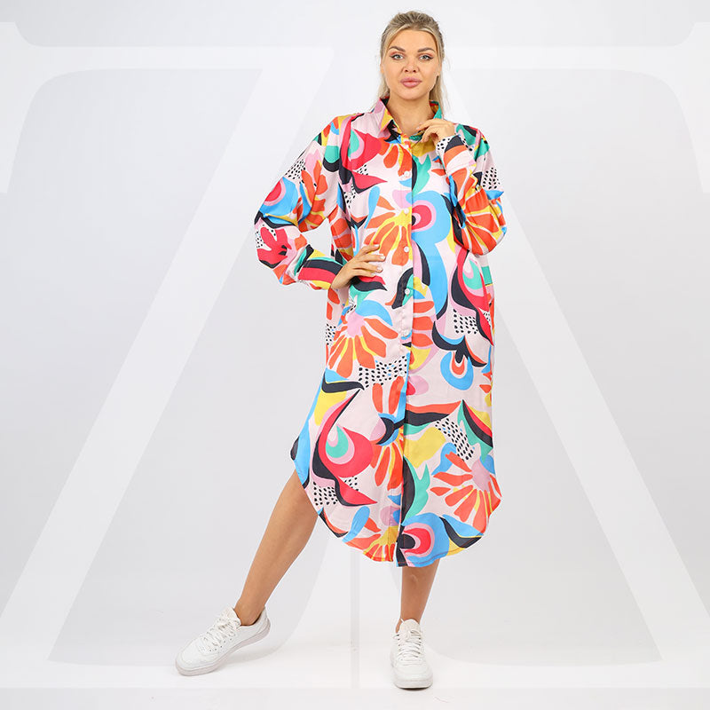 بلوزة حرير ستان- مطبوعة