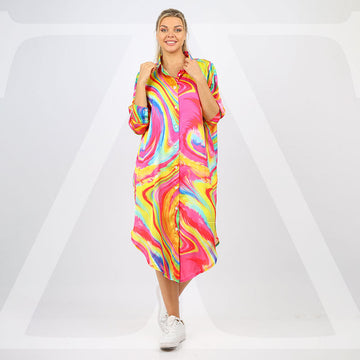 بلوزة حرير ستان- مطبوعة