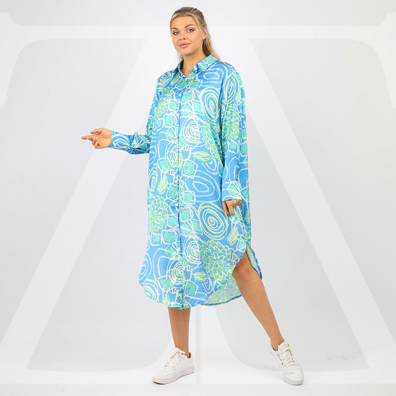 بلوزة حرير ستان- مطبوعة