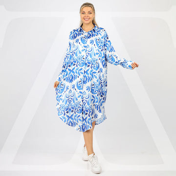 بلوزة حرير ستان- مطبوعة