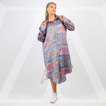 بلوزة حرير ستان- مطبوعة