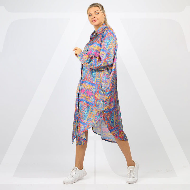 بلوزة حرير ستان- مطبوعة