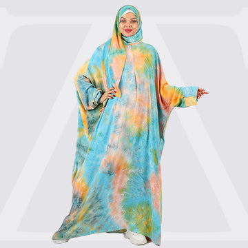 ثوب صلاة طاي ضاي كريب عملي مع غطاء الرأس