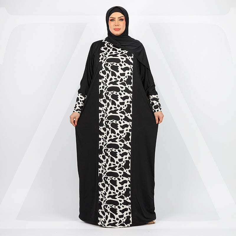 Practical Saudi Jersey  prayer dress with headscarf