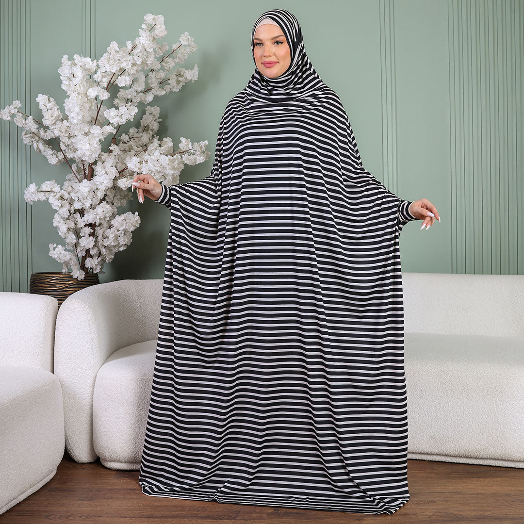 ثوب صلاة چيرسيه كويتي- عملي مع غطاء الرأس