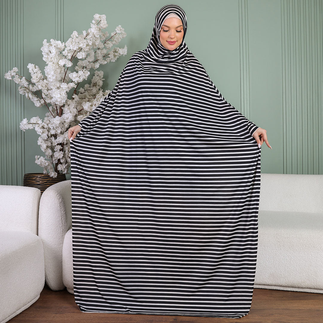 ثوب صلاة چيرسيه كويتي- عملي مع غطاء الرأس