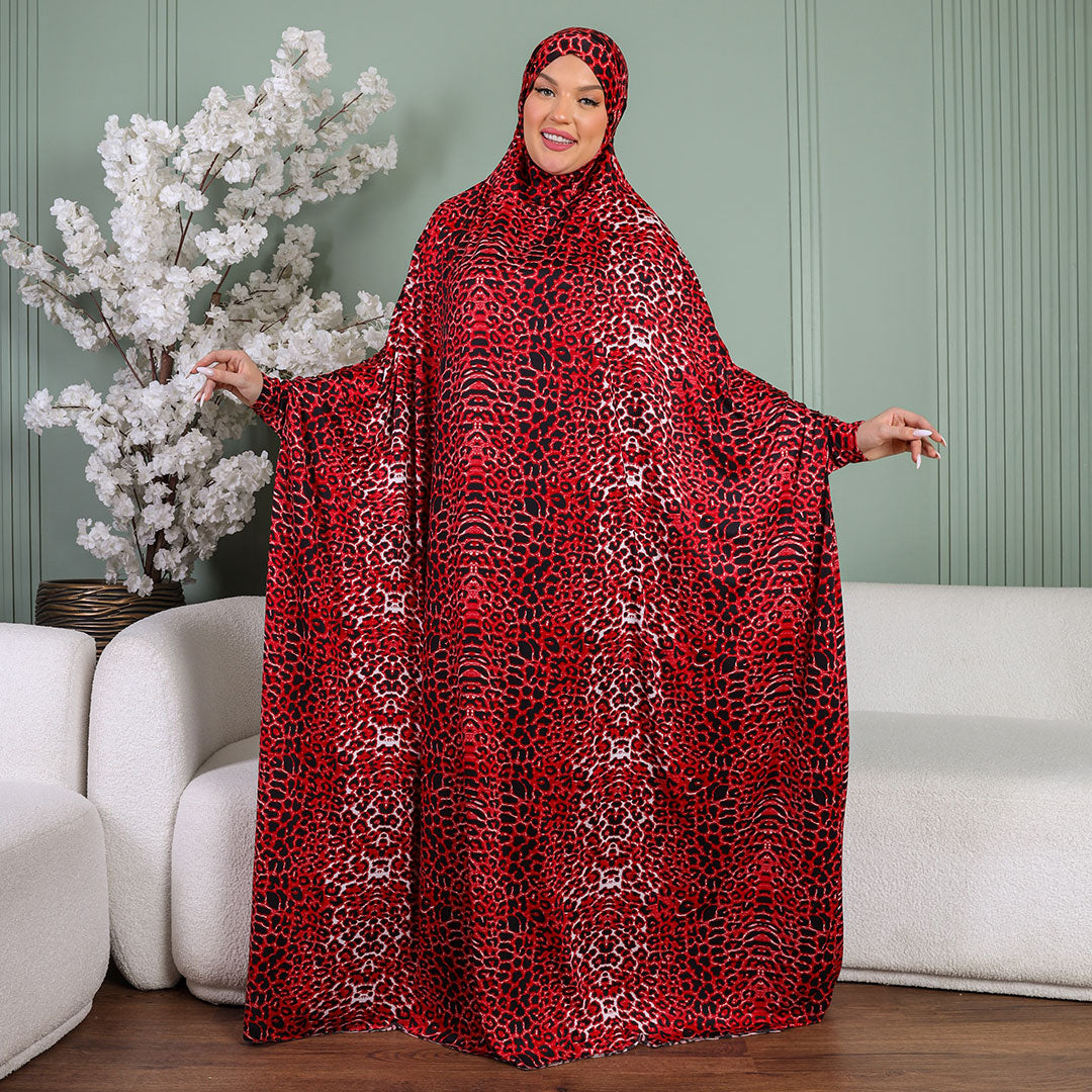 ثوب صلاة چيرسيه كويتي- عملي مع غطاء الرأس