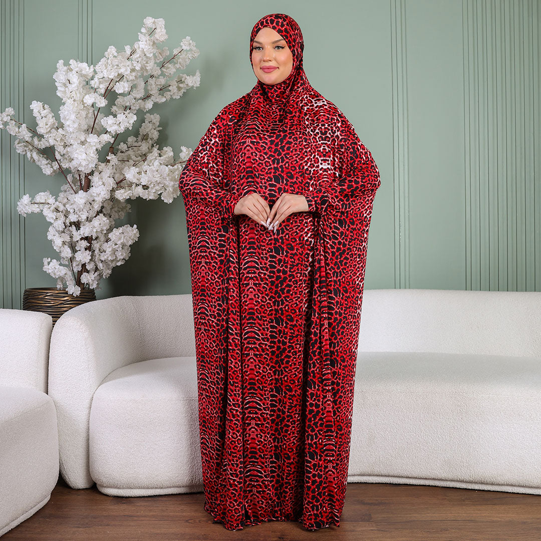 ثوب صلاة چيرسيه كويتي- عملي مع غطاء الرأس