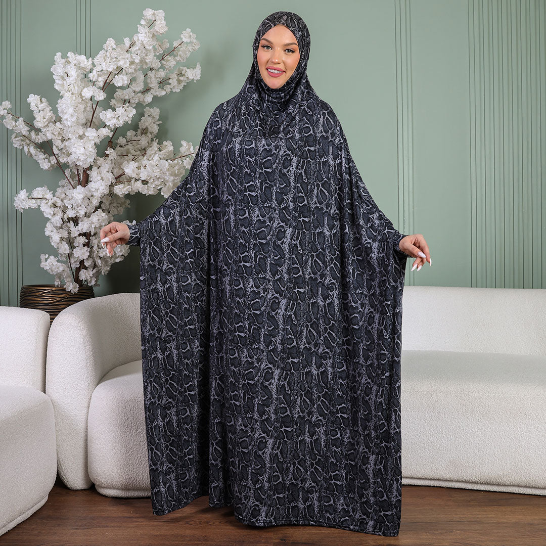 ثوب صلاة چيرسيه كويتي- عملي مع غطاء الرأس