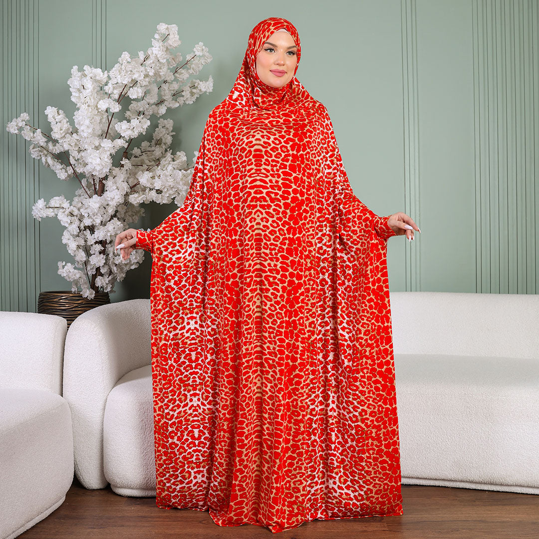 ثوب صلاة چيرسيه كويتي- عملي مع غطاء الرأس