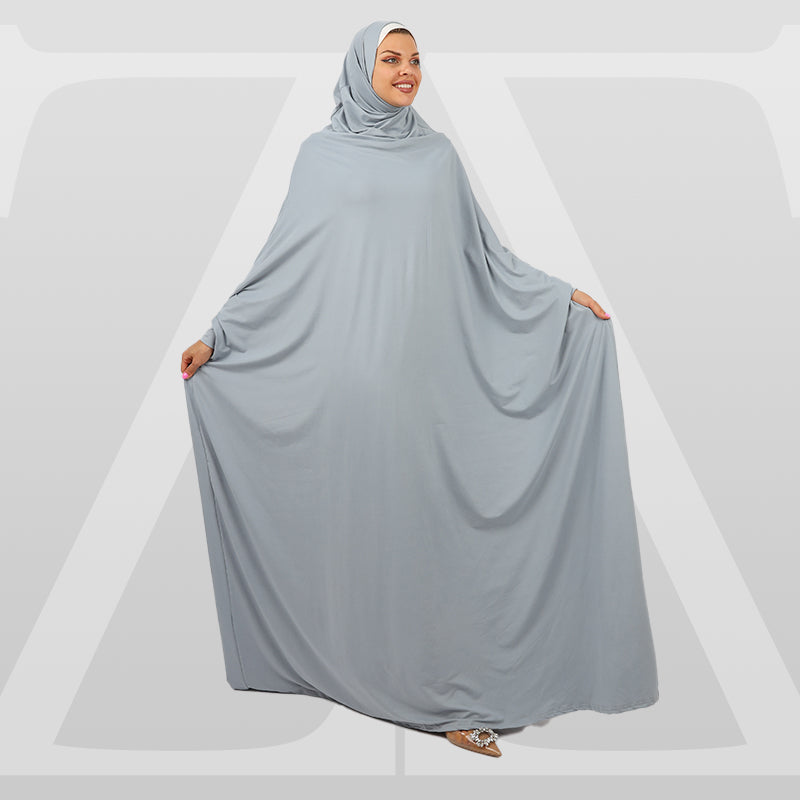 ثوب صلاة بحريني - ساده عملي مع غطاء الرأس