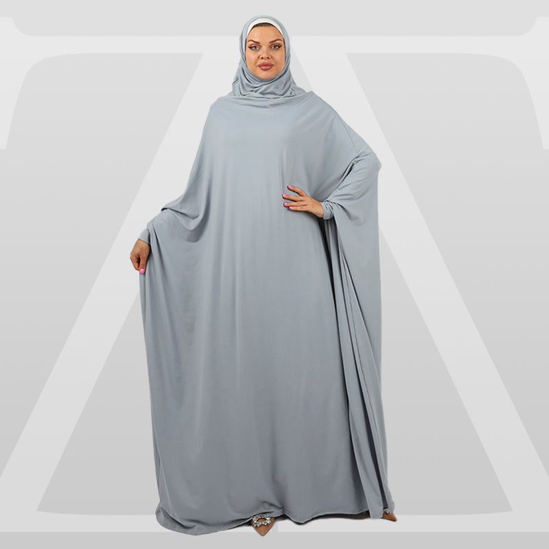 ثوب صلاة بحريني - ساده عملي مع غطاء الرأس