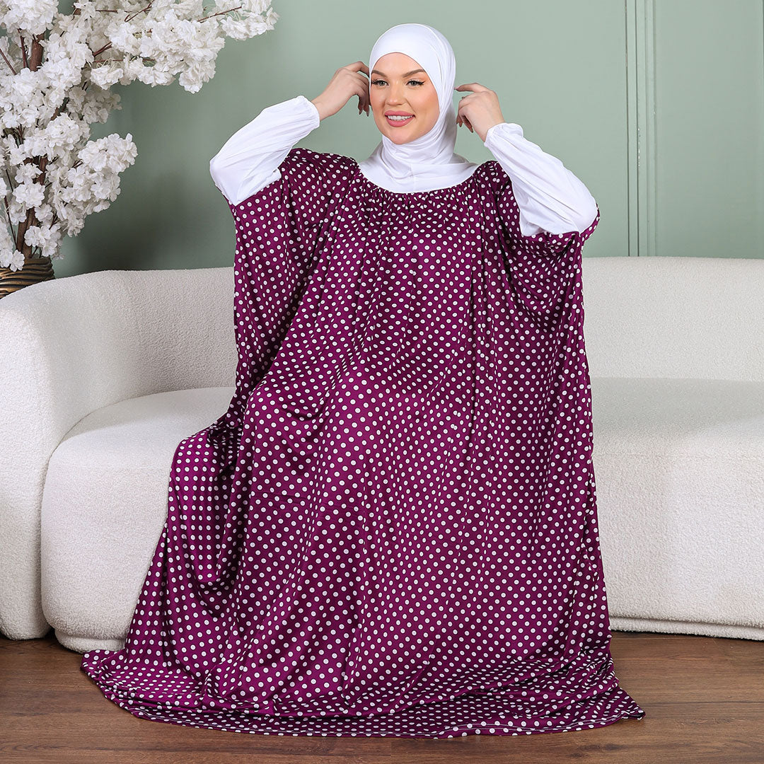 ثوب صلاة چيرسيه كويتي- عملي مع غطاء الرأس