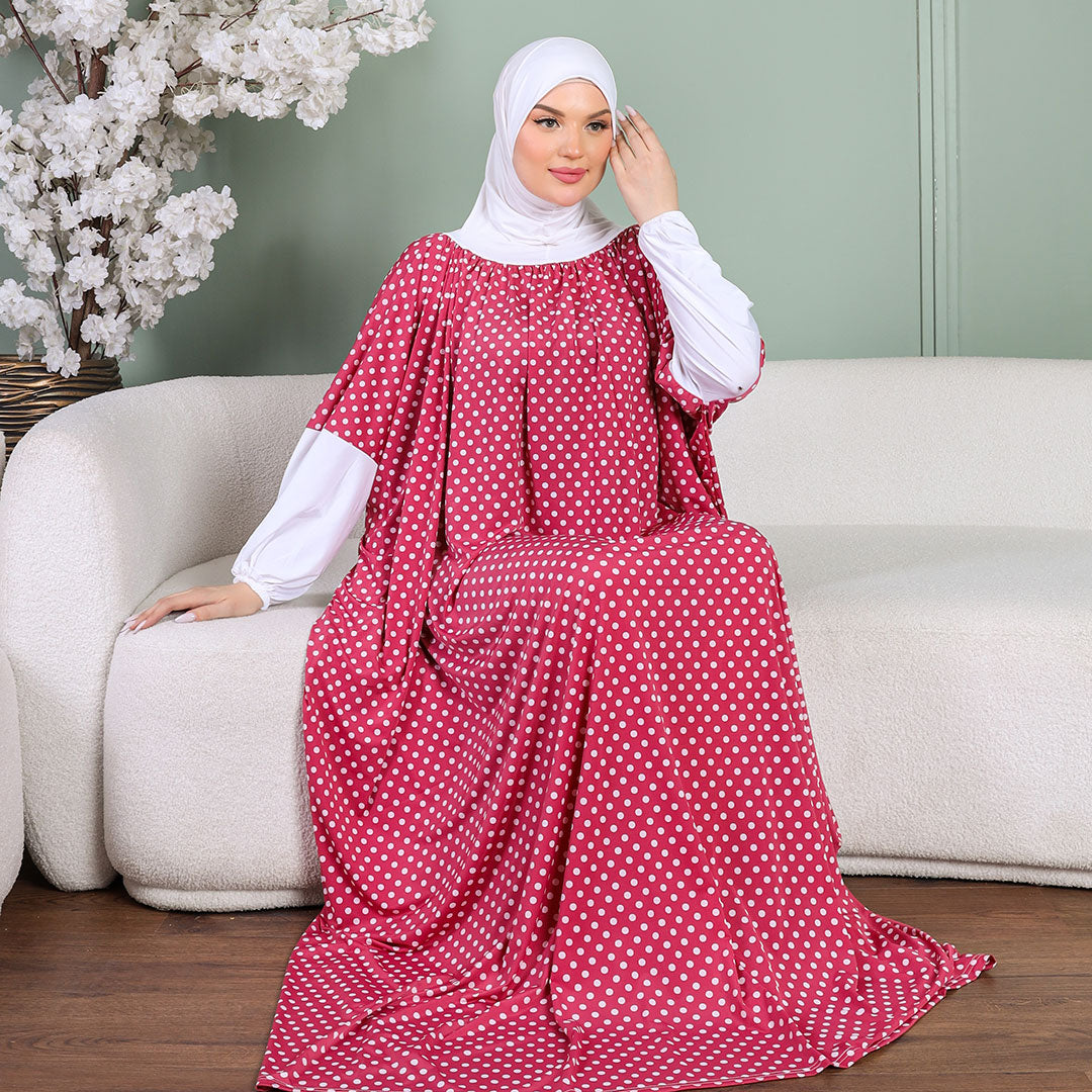 ثوب صلاة چيرسيه كويتي- عملي مع غطاء الرأس