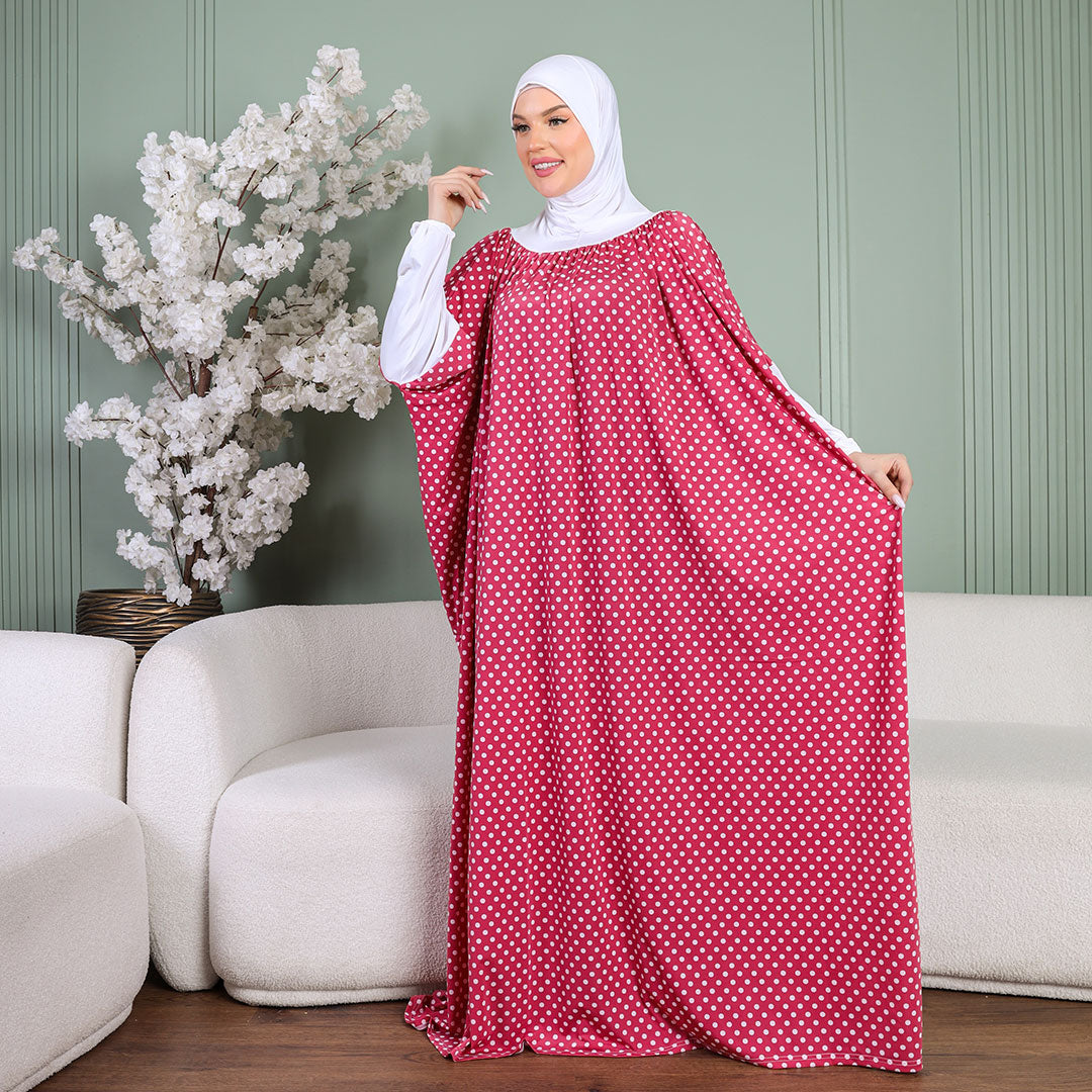 ثوب صلاة چيرسيه كويتي- عملي مع غطاء الرأس