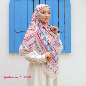 شيلة شيفون مربع - مطبوع