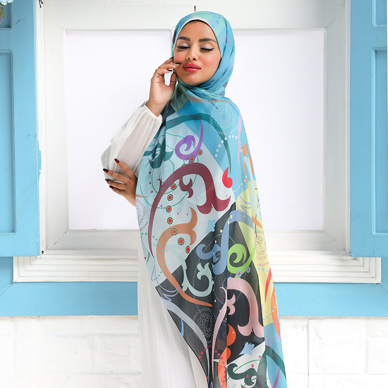 Chiffon Hijab -Printed