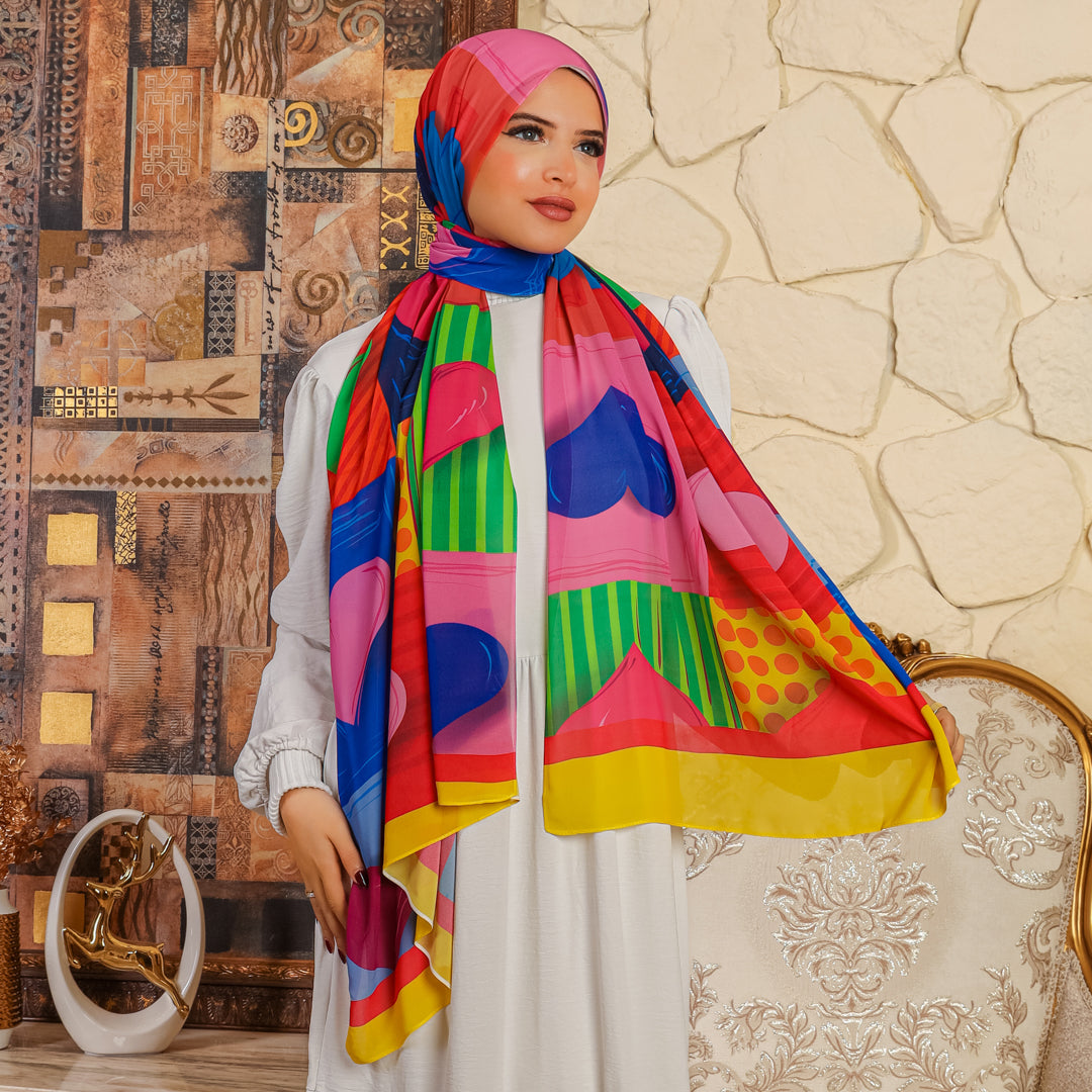 شيلة شيفون - مطبوع