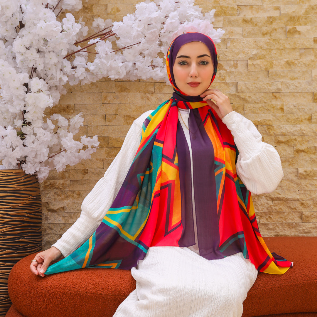 شيلة شيفون - مطبوع