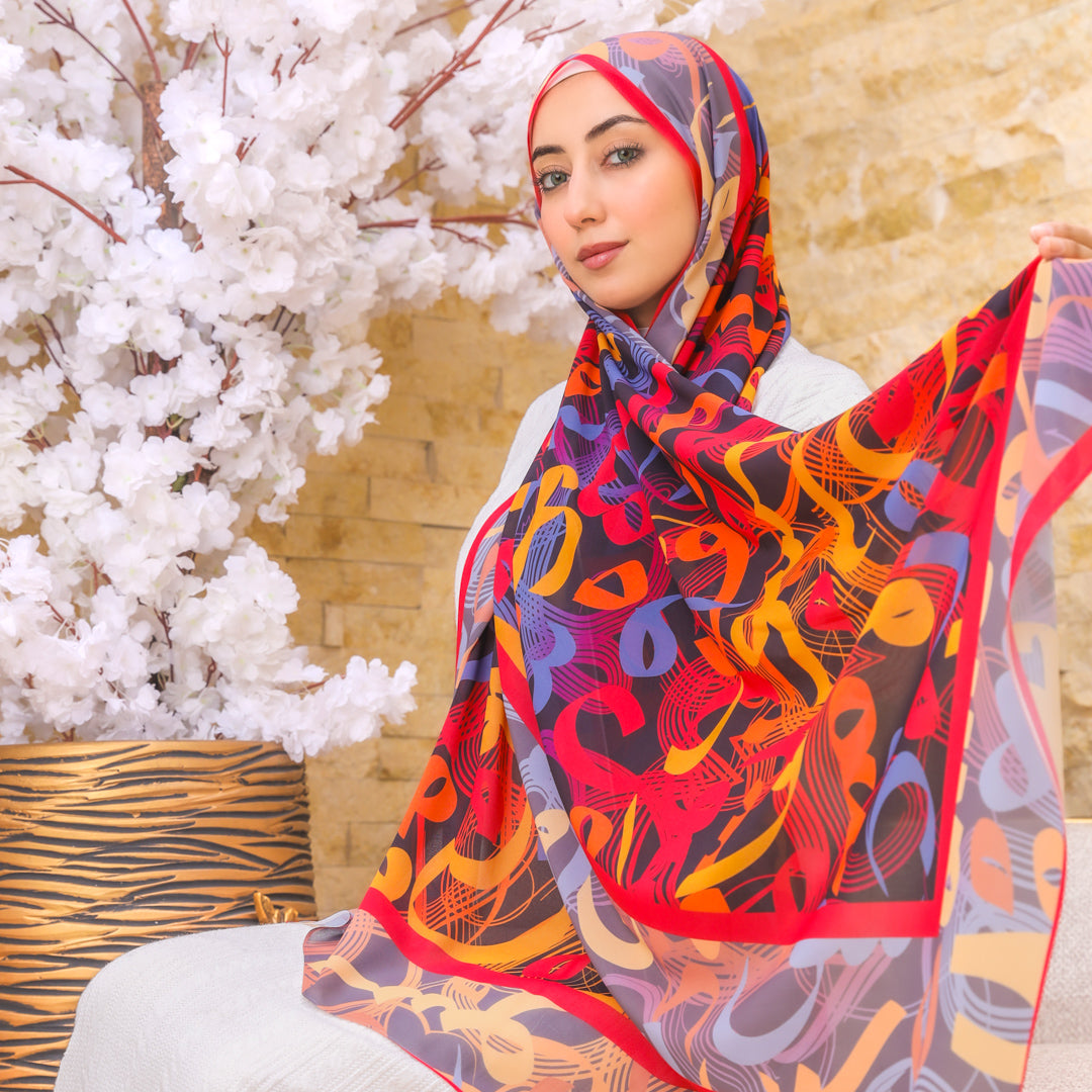 شيلة شيفون - مطبوع