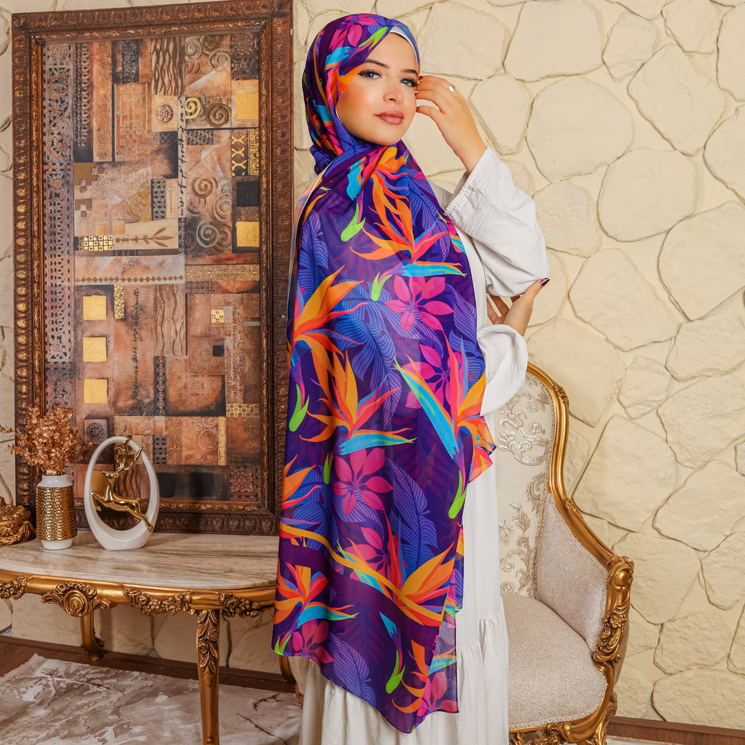 شيلة شيفون - مطبوع
