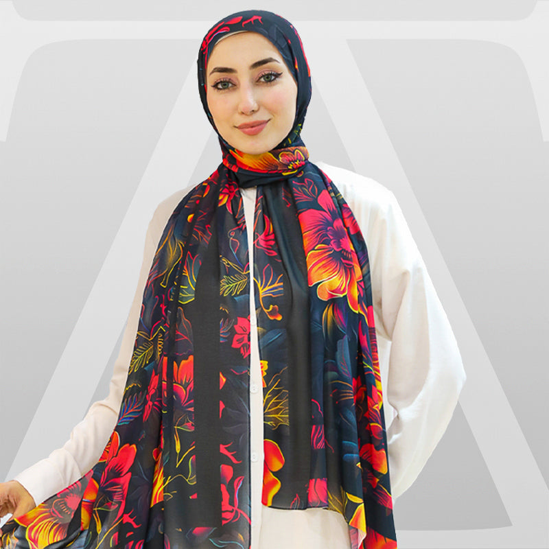 Chiffon Hijab -Printed