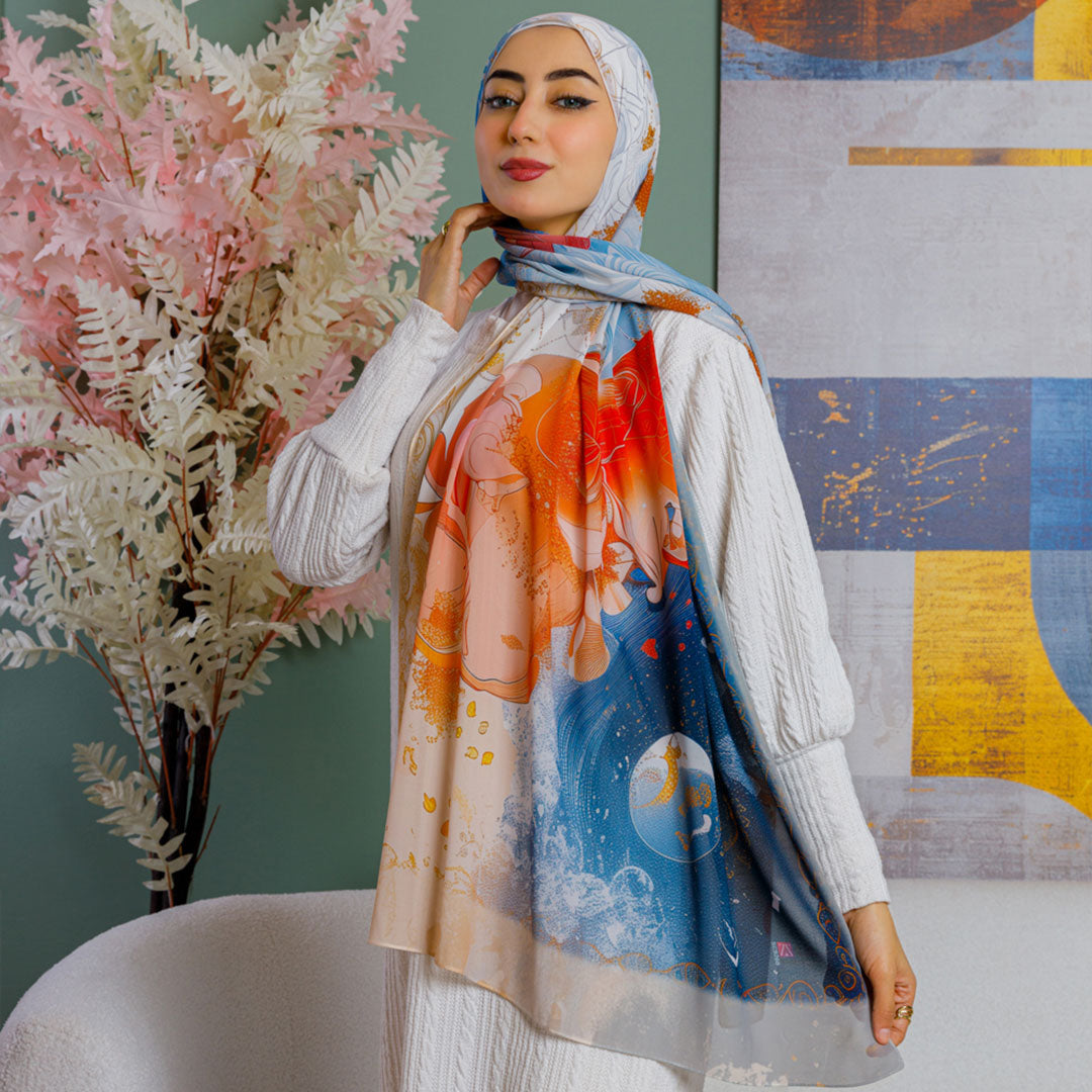 شيلة شيفون - مطبوع