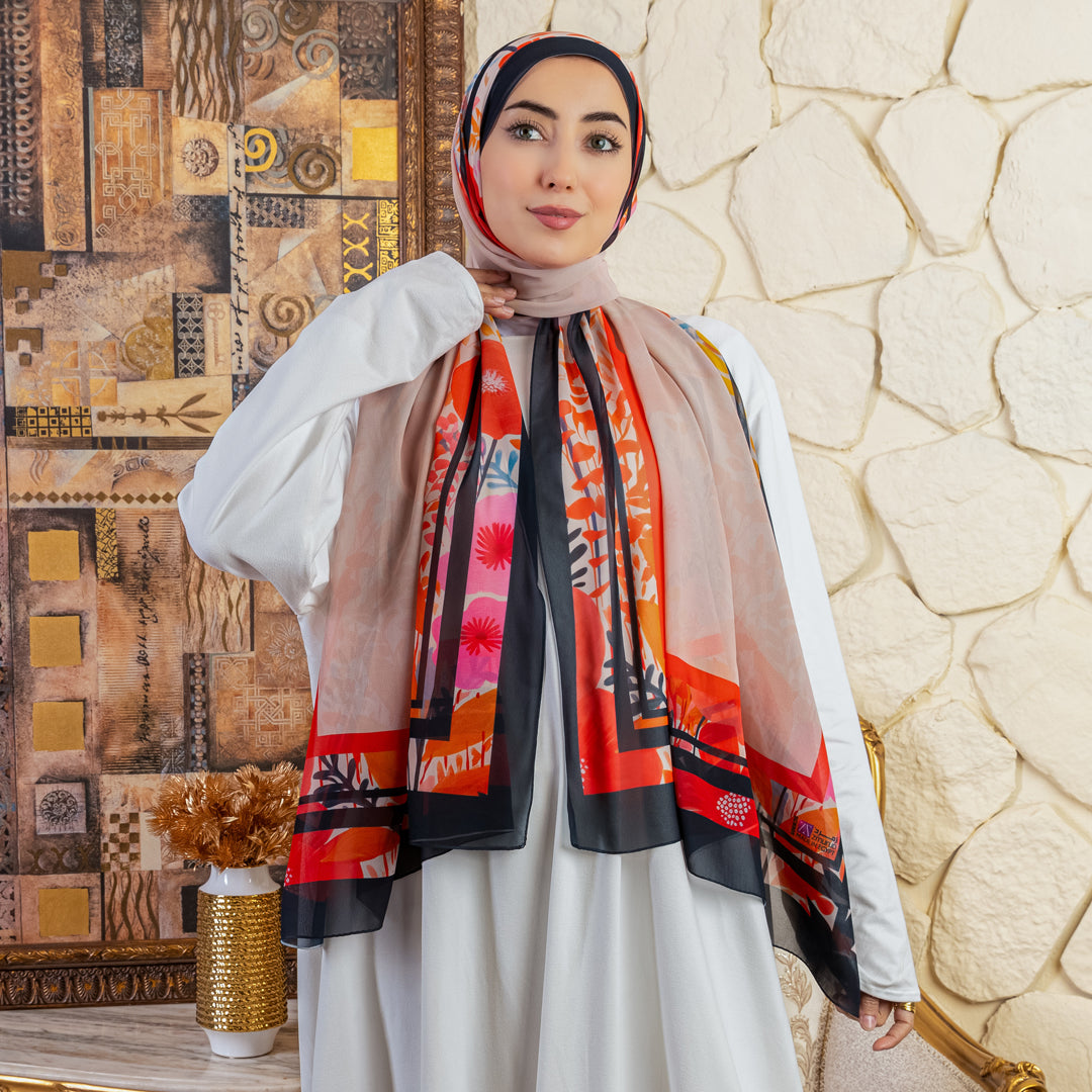 شيلة شيفون - مطبوع