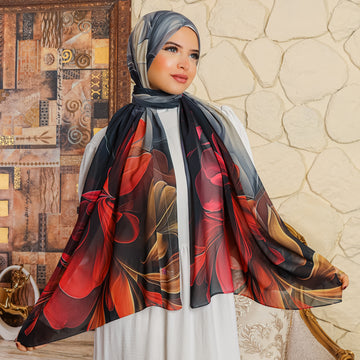 Chiffon Hijab -Printed