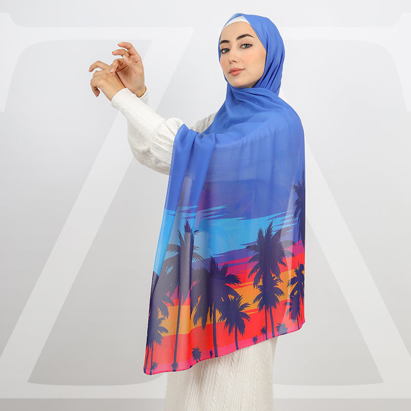Mini Chiffon Hijab -Printed