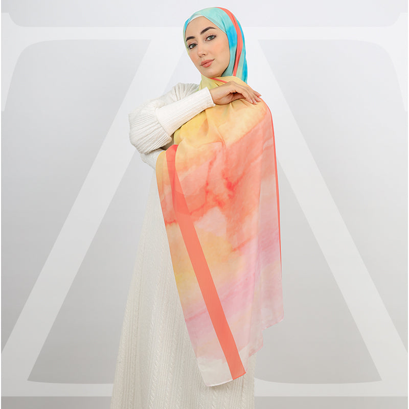 ميني شيلة شيفون - مطبوع