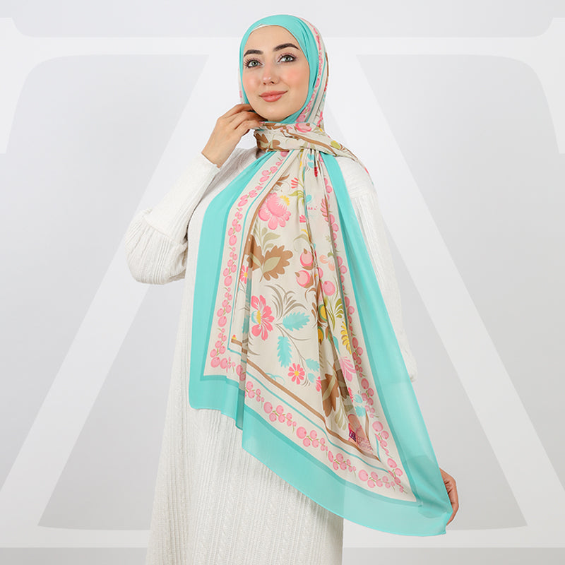 Mini Chiffon Hijab -Printed