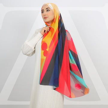 ميني شيلة شيفون - مطبوع