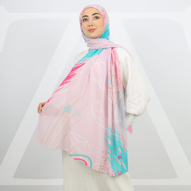 Mini Chiffon Hijab -Printed