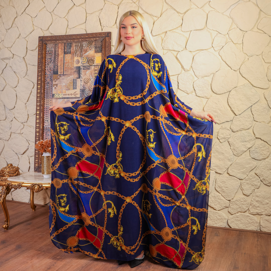 Dubai Chiffon Jalabiya- Printed